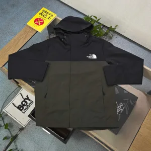 AAA The North Face Jacket Red Street Style Autumn Winter Patch