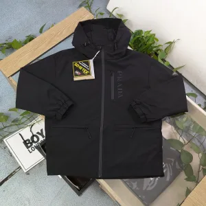 High Quality Prada Outerwear Red Nylon Autumn Winter