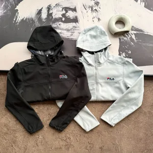 High Quality Fila Jacket Red Fleece Autumn Winter