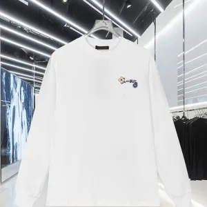 High Quality Luxury Louis Vuitton Cotton Long-Sleeved T-Shirt For Fall