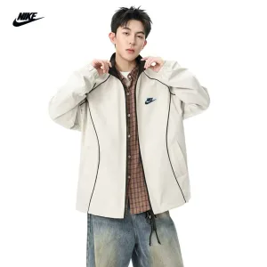 High Quality Nike Outerwear Brown Polyester Suitable For All Body Types
