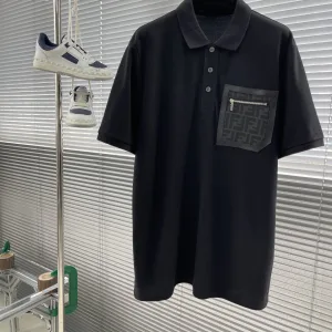 High Quality Fendi Breathable Fabric Short Sleeves For Summer