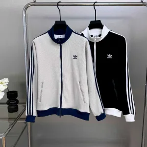 Designer High Quality Adidas Outerwear Red Jacquard Autumn Winter Early Patch
