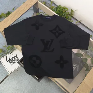 Luxury AAA Louis Vuitton Long-Sleeved Shirts Red Cotton Pure Easy To Match Simple Design Autumn Winter