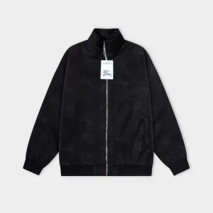 Luxury Burberry Faux Suede Jacket For Fall