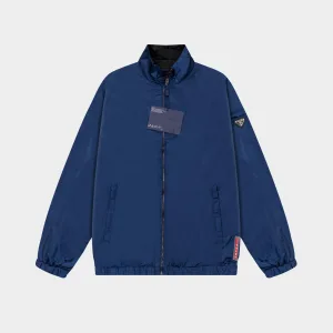 Luxury Prada Leather Trench Coat For Fall