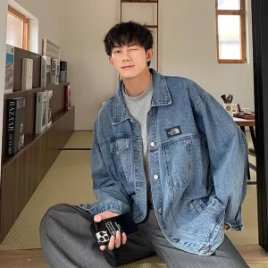 Reps The North Face Jacket Red Denim Street Style Patch