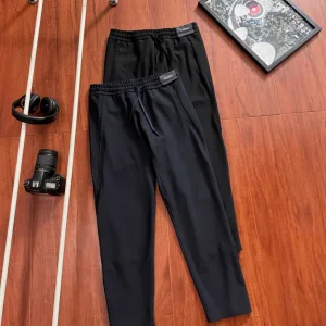 Super Clone Designer Lululemon Long Pants Red Nylon Autumn Winter Even Stitching 3D Logo