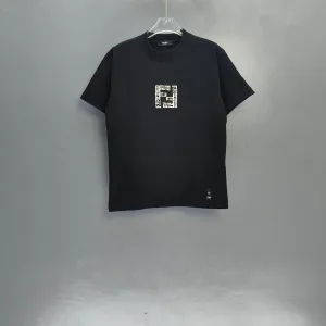Luxury Designer Fendi Heavyweight Fabric Short-Sleeved T-Shirt