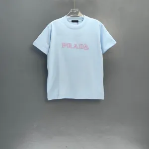High Quality Prada Heavyweight Fabric Short-Sleeved T-Shirt