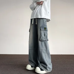 Super Clone Designer Stone Island Pants Blue Adjustable Drawstring Street Style