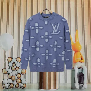 Designer Louis Vuitton Cardigan Ash Wool Cashmere Jacquard