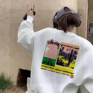 Luxury AAA Stussy Hoodie Black Cotton Fleece Autumn