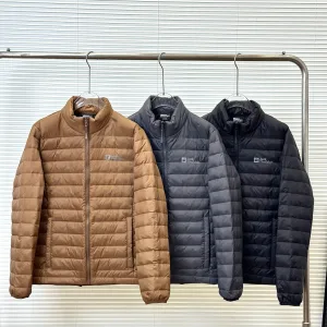 Super Clone Jack Wolfskin Down Jacket Brown Autumn Winter And