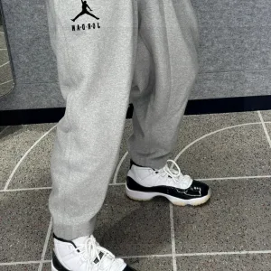 Reps Nike Sweatpants Black Cotton Fleece Simple Design Street Style