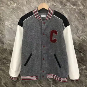 AAA Celine Jacket Red Wool Jacquard Lace Street Style Understated Luxury Embroidery