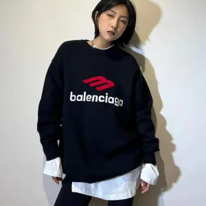 Super Clone AAA Balenciaga Sweater Red Autumn Winter And