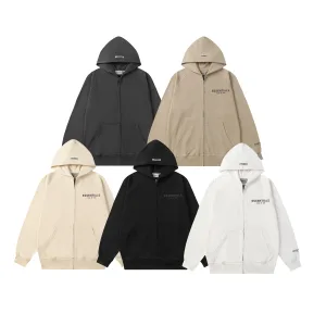 Reps Fear Of God Hoodies Black Fleece Ribbed Fabric