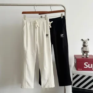 High Quality Adidas Casual Trousers Red Cotton Pure Autumn