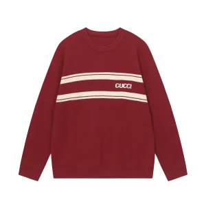 Designer Luxury Gucci Jacquard Long-Sleeved Sweater