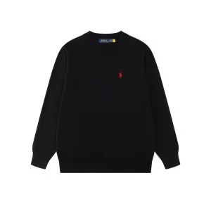 Reps Ralph Lauren Sweater Red Cotton Pure Xinjiang Easy To Match Embroidery