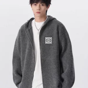Designer Reps Loewe Outerwear Red Cotton Autumn Embroidery
