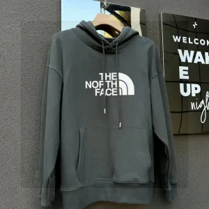 High Quality North Hoodie Red Cotton Fleece