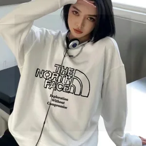 Luxury Reps North Hoodie Black Cotton Fleece Autumn