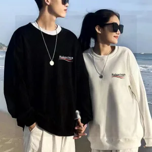 Luxury Balenciaga Hoodie Black Cotton Fleece Autumn