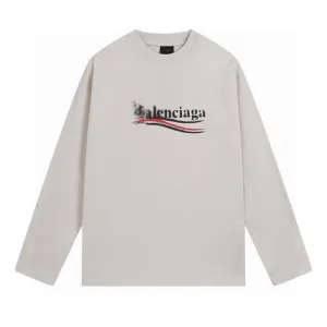 Reps Super Clone Balenciaga Long-Sleeved Ash Embroidery