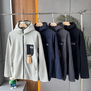 Reps Patagonia Outerwear Red Eva Down Fleece Woven Fabric Jacquard Quick-Drying Spring Autumn Winter Zippered Pocket
