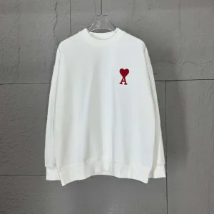 Super Clone Designer Ami Long-Sleeved Red Autumn Winter Early