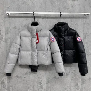 AAA Luxury Canada Goose Cotton-Padded Coat Red Cotton Long-Staple Wool Feather Down Nylon Tear-Resistant Fabric Embroidery