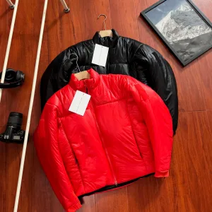 Designer Super Clone Archaeopteryx Jacket Red Cotton Silk Nylon Twill Fabric Professional Outdoor Winter Embroidery