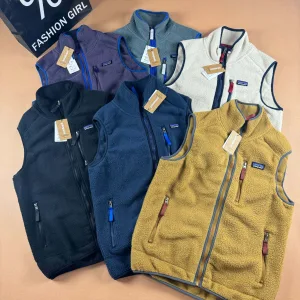 Super Clone Designer Patagonia Jacket Red Conductive Fibers Fleece Urban Commuting Light Outdoor Spring Autumn Winter And Patch Work Pockets Patchwork