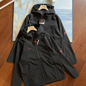 Reps AAA Mammut Jacket Red Fleece Water-Repellent Fabric Unrestricted Movement Spring Winter