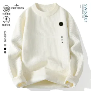 Designer Super Clone Stone Island Sweater Red Knitted Fabric
