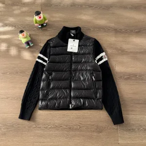 AAA Reps Moncler Down Jacket Red Wool Duck Elegant Black Winter Side Pockets