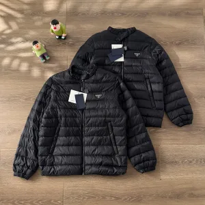 Reps High Quality Prada Casual Trousers Red Feather Goose Down Polyester Light Outdoor Autumn Winter And Zippered Pocket