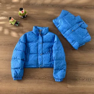 AAA High Quality Chrome Hearts Coat Blue Down Winter