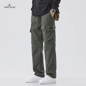 Designer Stone Island Work Pants Green Retro Workwear