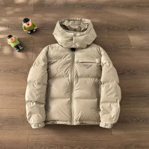 Super Clone Prada Coat Black Down Minimalist Style