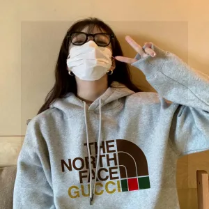 High Quality Gucci Hoodie Red Cotton Fleece Fabric