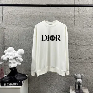 Luxury Dior Long-Sleeved Black Simple And Elegant Autumn Winter Early