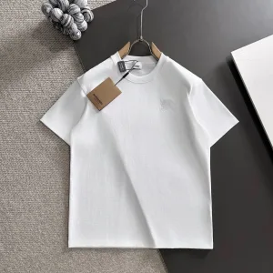 Super Clone Reps Burberry Short Sleeves White Cotton Pure Spring Autumn