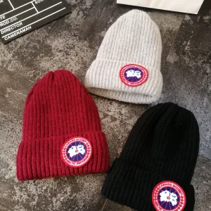 Super Clone Canada Goose Wool Hat Ash Cashmere Fleece Coral Winter