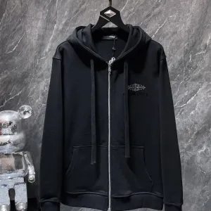 Super Clone Chrome Hearts Hoodie Black Winter