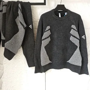 Designer Adidas Long-Sleeved Shirt Red Mesh Relaxed Fit Clean Lines Exquisite Workmanship Minimalism Street Style Autumn Winter And Early Silhouette