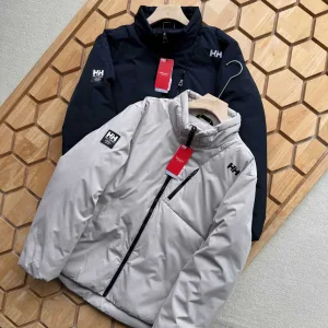 Super Clone Helly Hansen Coat Red Goose Down Zippered Pocket Windproof Cuffs