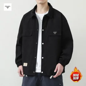 Super Clone Luxury Prada Coat Red Fleece